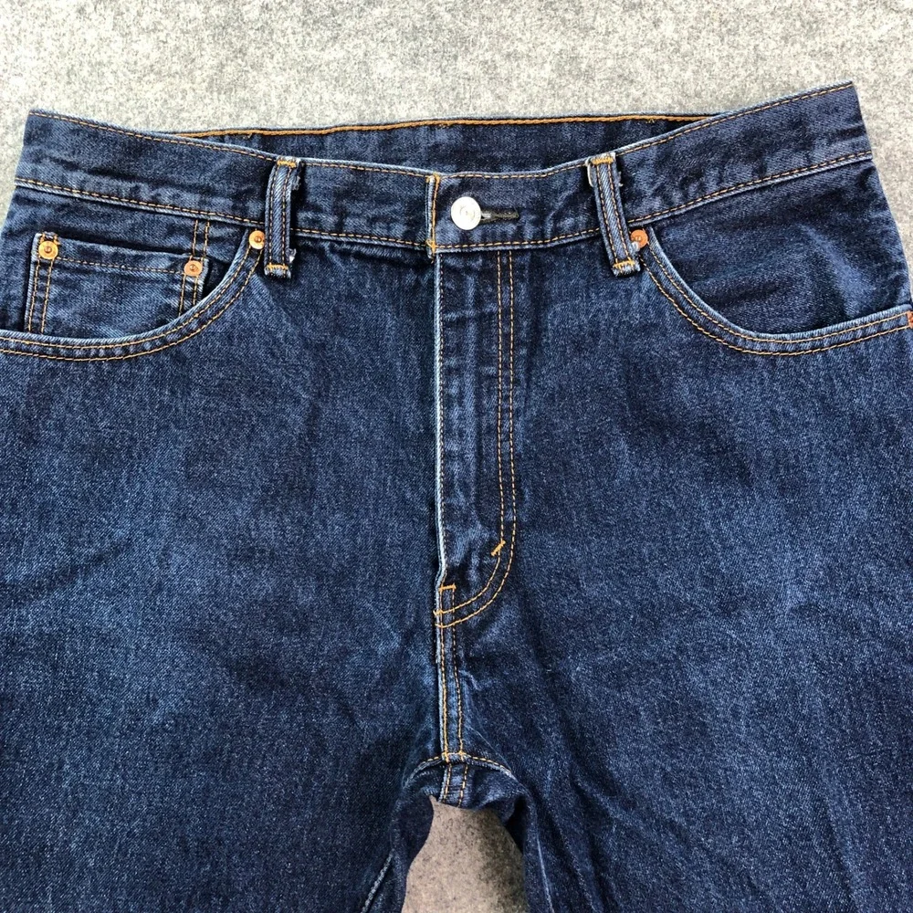 Levis 517 Mens Jeans 35x32 Bootcut Blue Dark Wash Regular Fit Denim Mid Rise